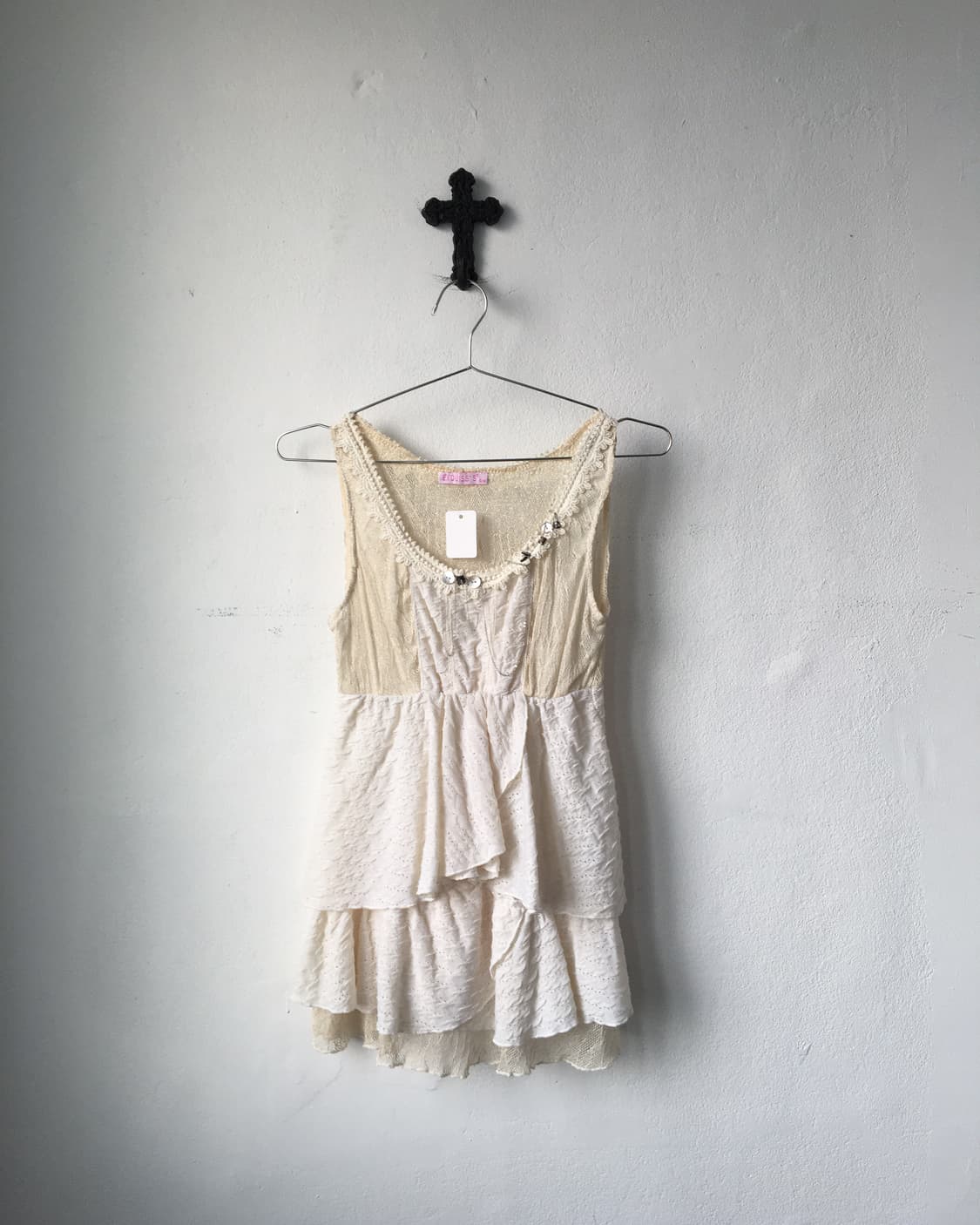 Button patch point sleeveless 상품이미지2
