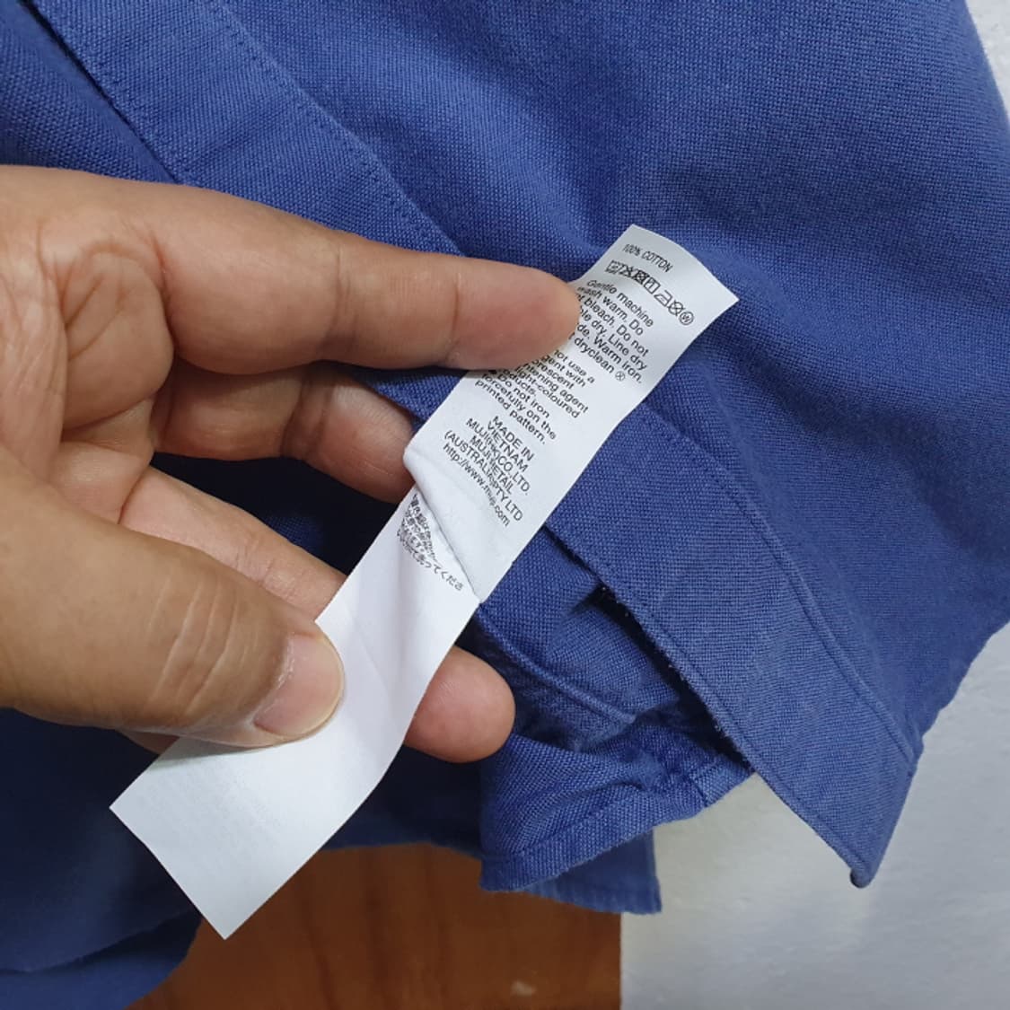 남자 파랑 반팔 셔츠(105) 상품이미지4