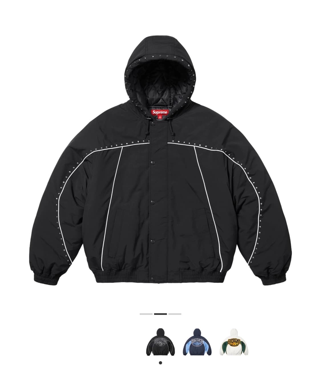 슈프림 스터디드 스타디움 자켓 블랙-25SS.  L사이즈🔥 상품이미지2