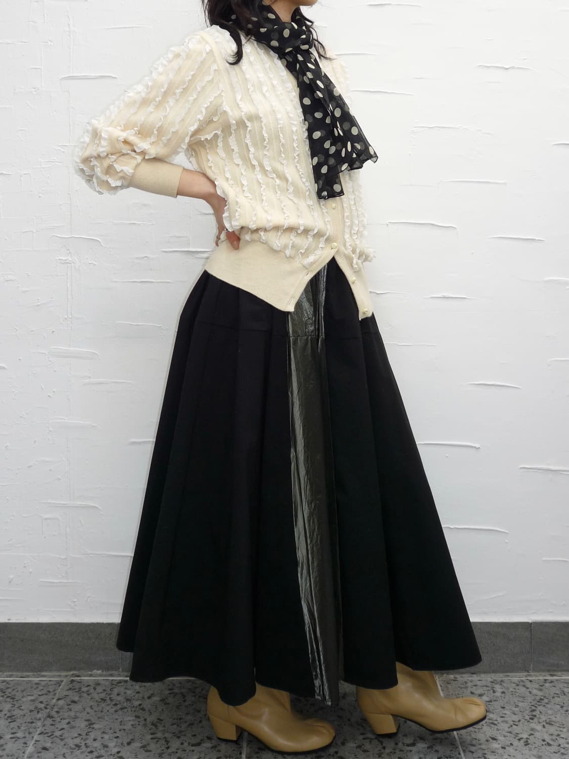 shine lined skirt 상품이미지2