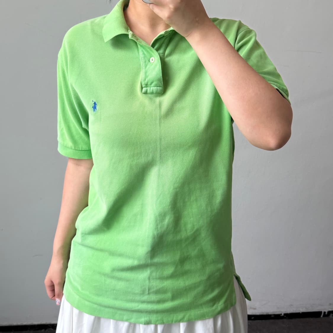 [M] 폴로 연두 카라 반팔티 상품이미지2