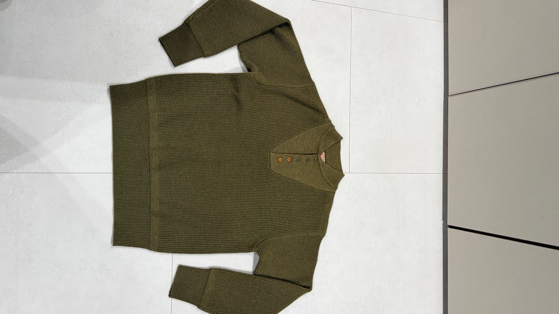 브론슨 US Army High Neck Wool Sweater 올리브그린 상품이미지1