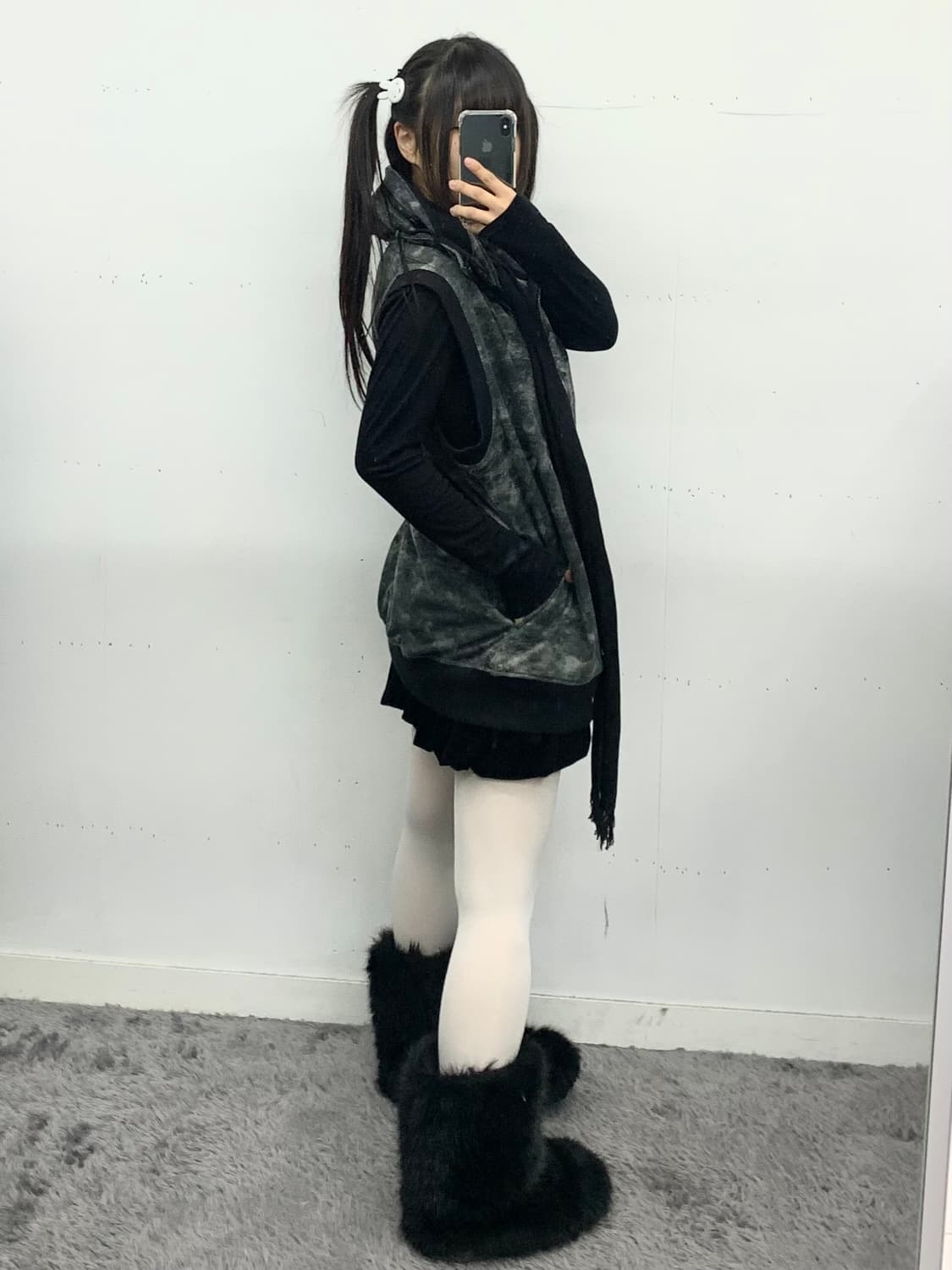 Clash 펑크 패턴 후드 베스트 상품이미지2