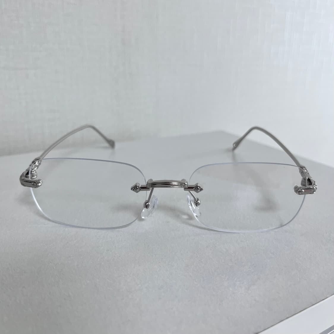 무테 실버 안경 상품이미지2