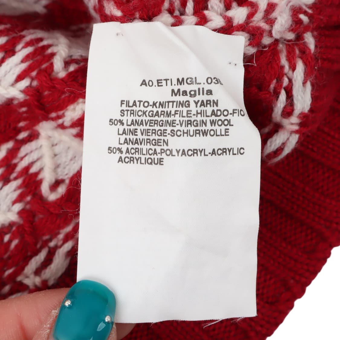 막스앤코 하운드투스 체크 레드 니트 상품이미지9