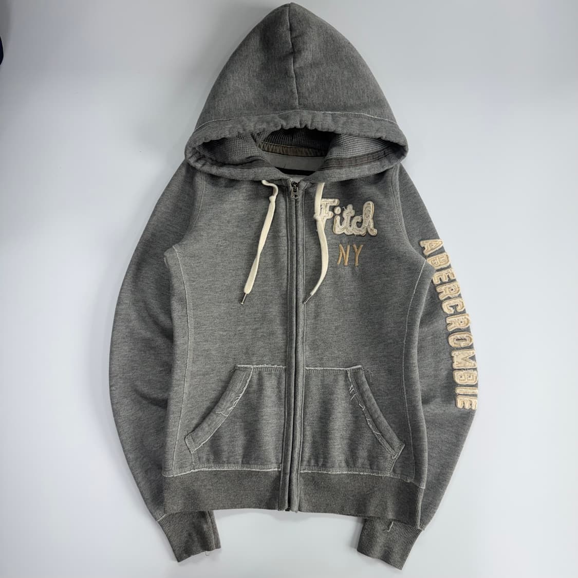 Abercrombie 아베크롬비 사이드로고 그레이 후드집업  상품이미지3