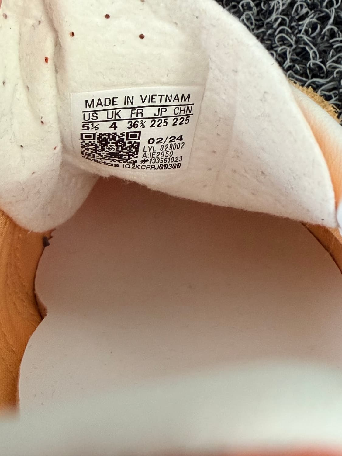 아디다스 가젤 옐로우 오렌지 225 상품이미지6