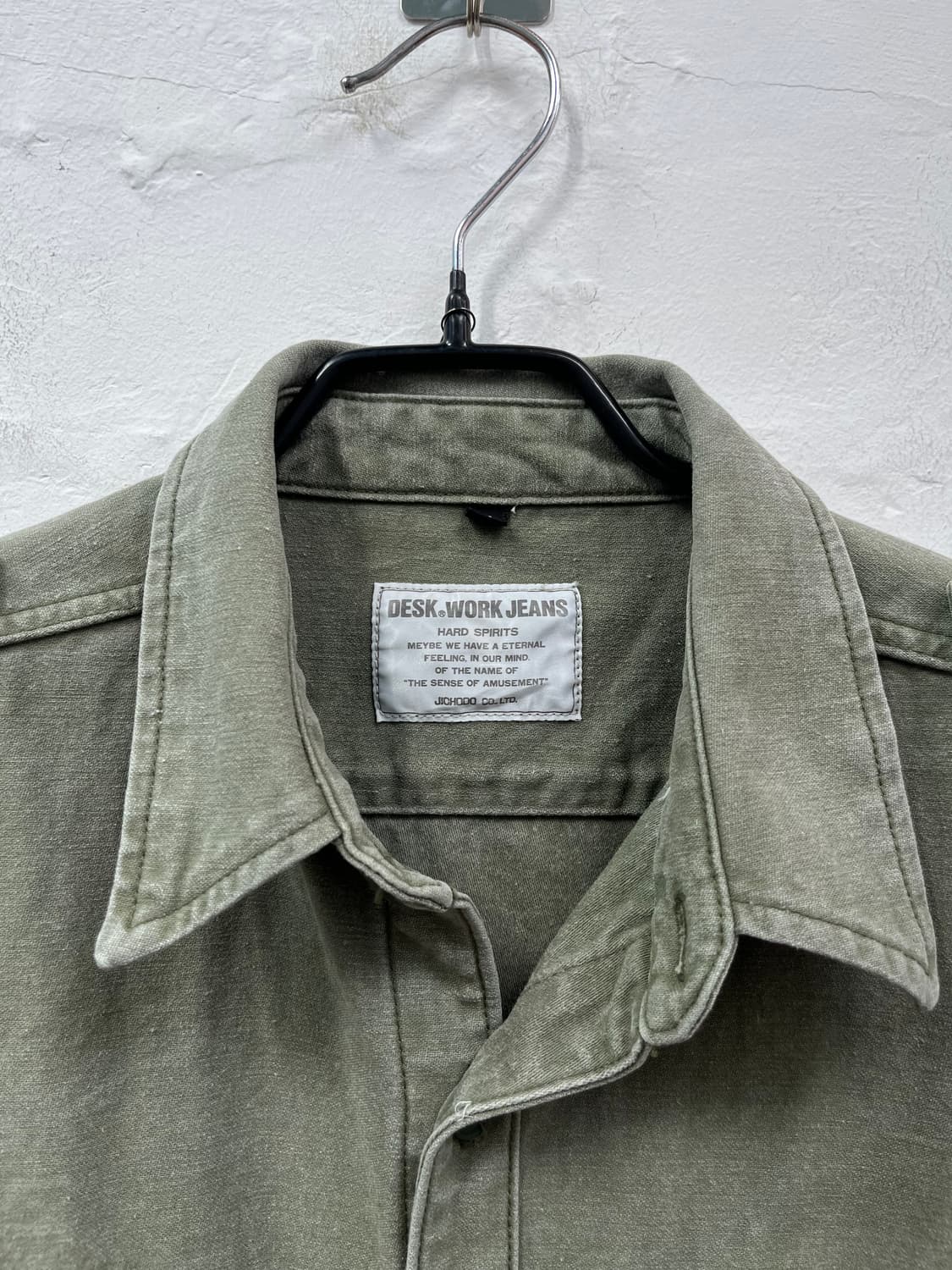Desk Work Jeans 카키 워싱 워크자켓 LL 상품이미지2