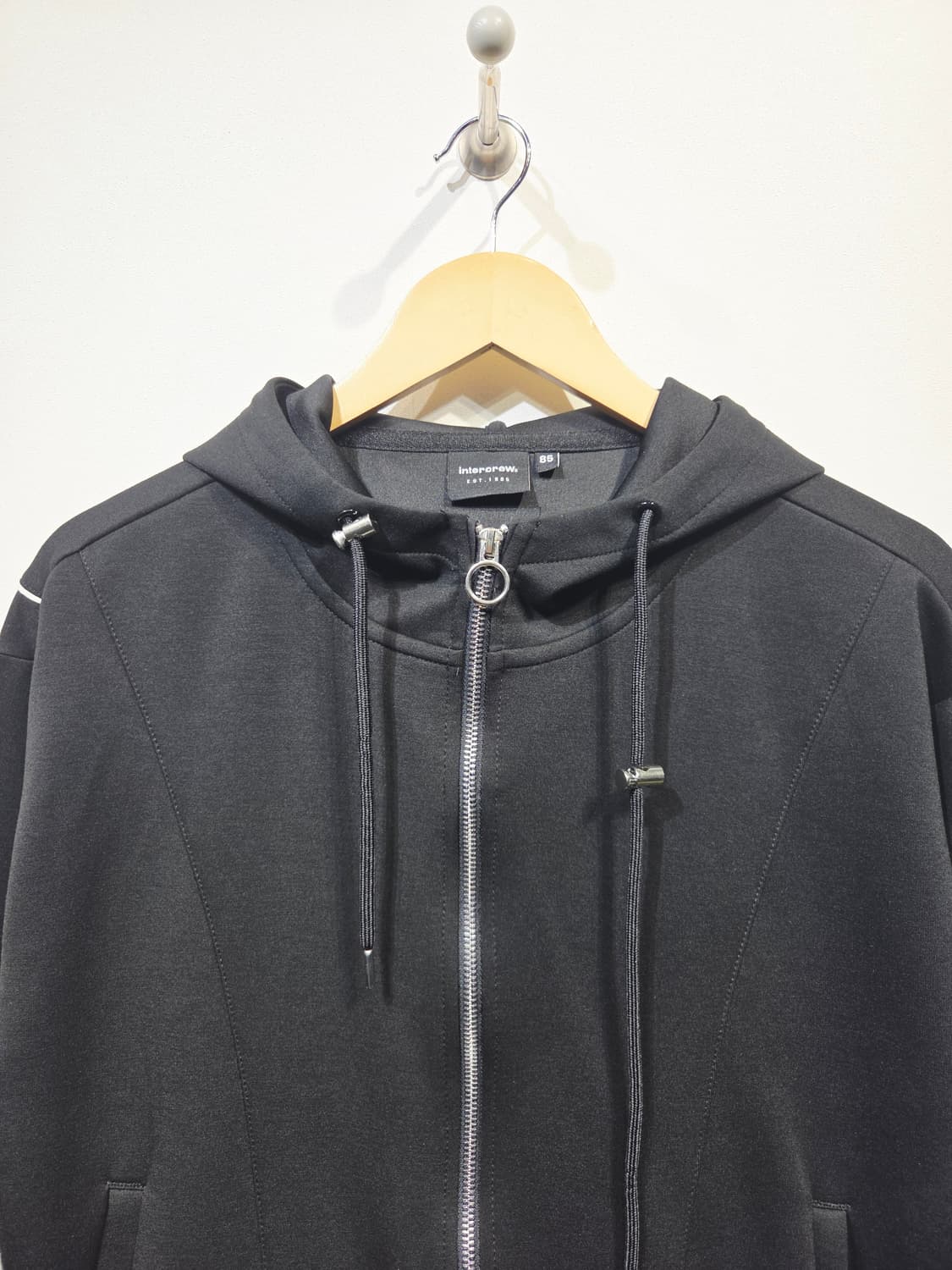 인터크루(intercrew) 오링 지퍼 배색 후드 집업 상품이미지3