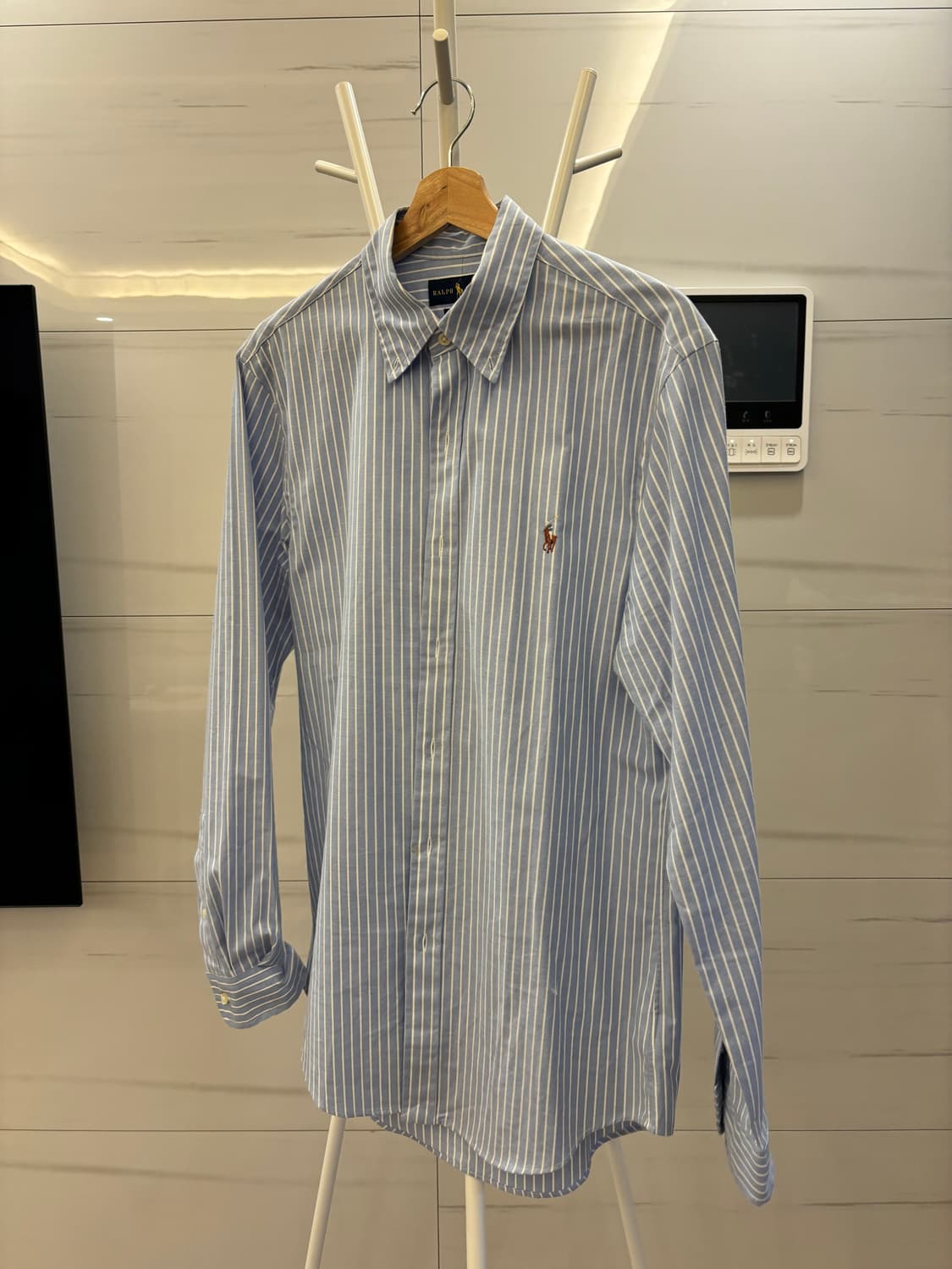 폴로 랄프로렌 스카이 블루 스트라이프 셔츠 M 상품이미지1