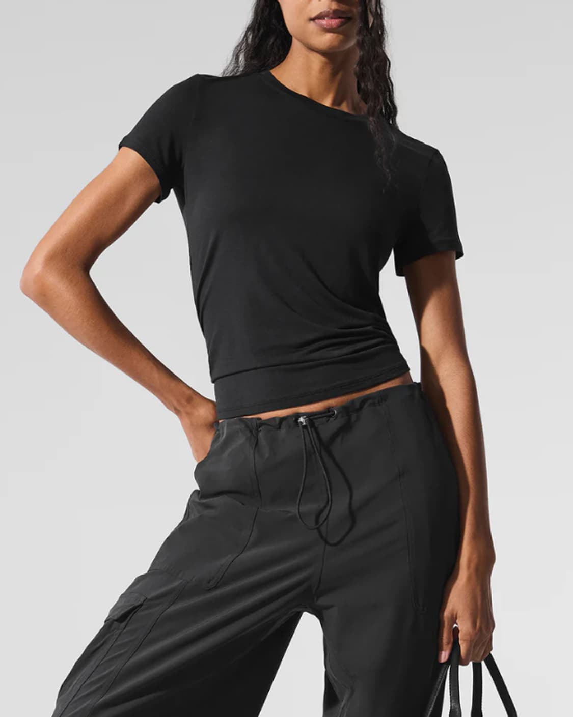 (새상품) 알로요가 Alo Yoga All Day 반팔 블랙 S 상품이미지3