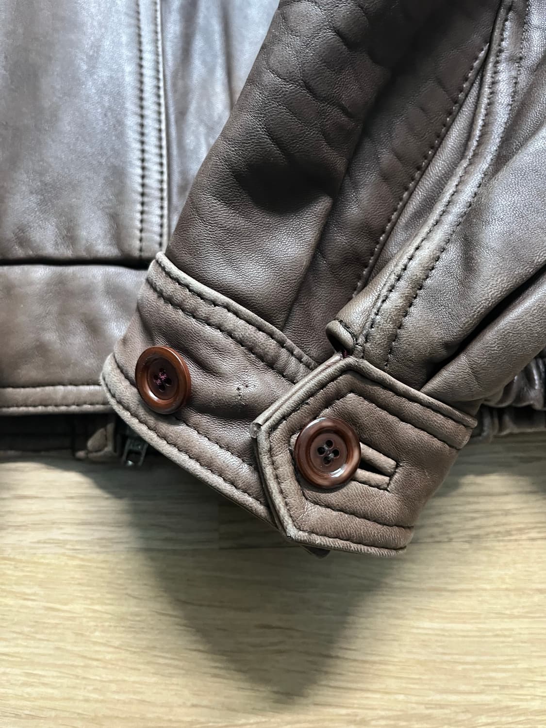 빈티지 봄버 레더 자켓 상품이미지5