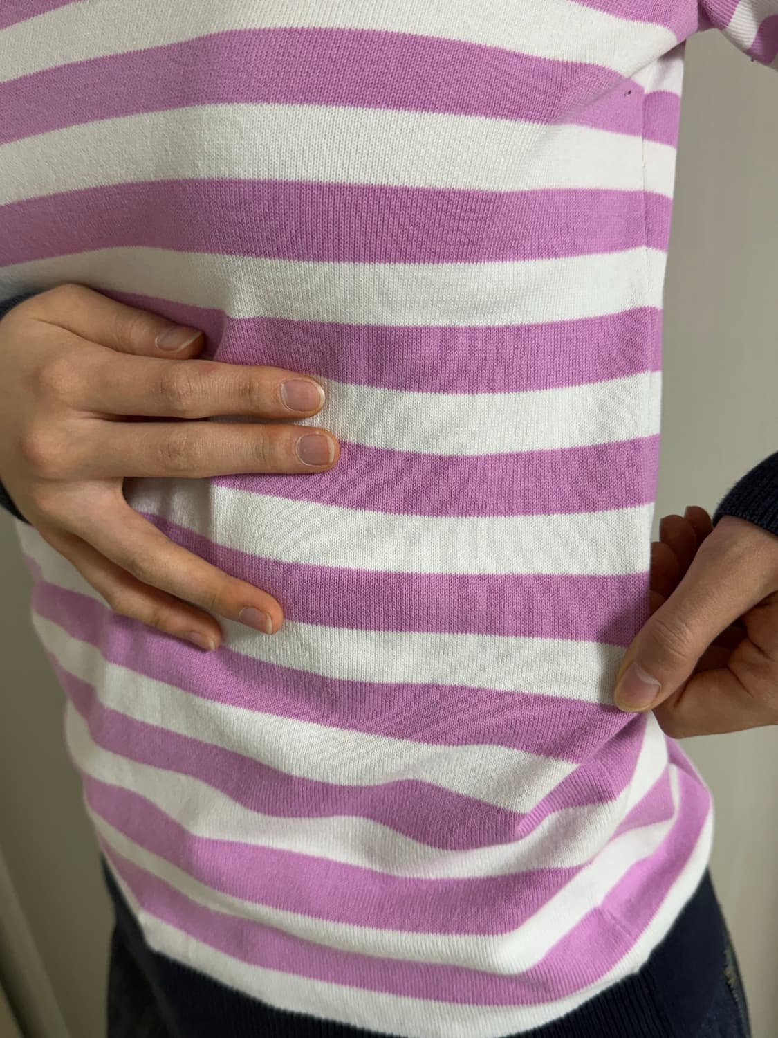 타미힐피거 쿨핑크 줄무늬 긴팔티 상품이미지4