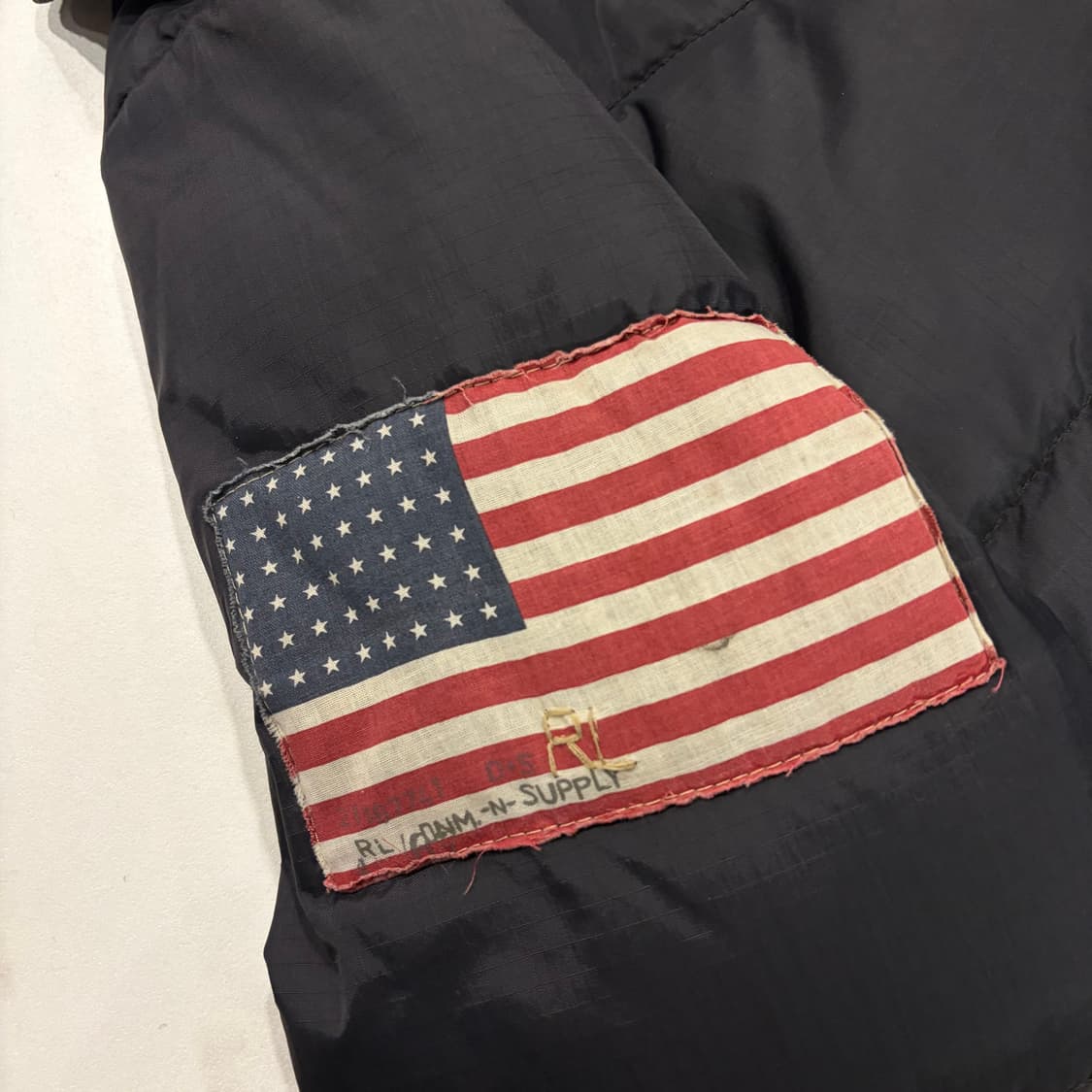 [M] 폴로 데님앤 서플라이 블랙 다운 패딩 점퍼 카모 D4 상품이미지4