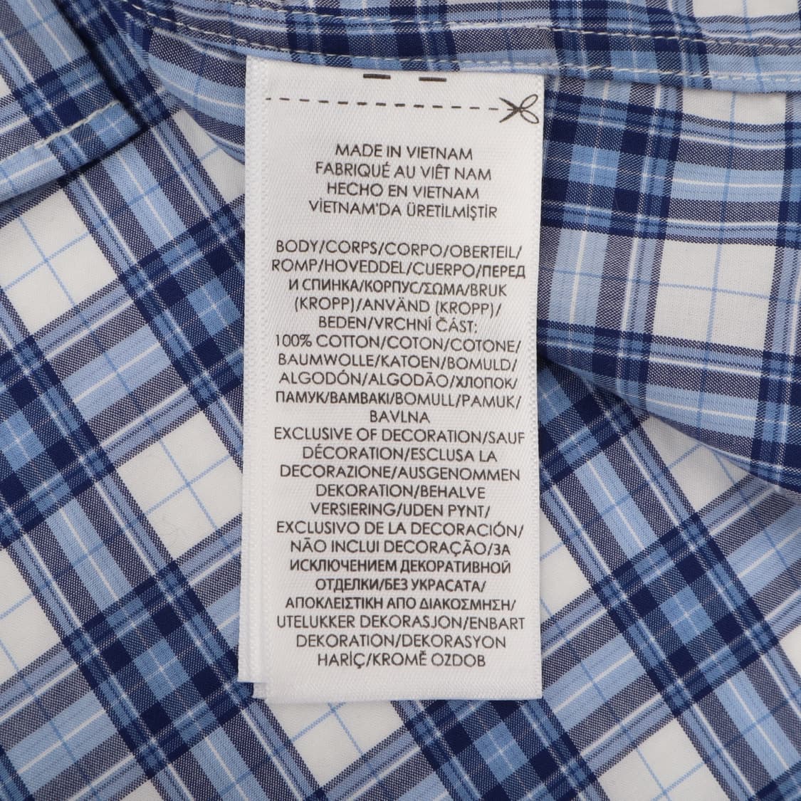 폴로 랄프로렌 QR 블루 체크 코튼 스트레치 셔츠 상품이미지9
