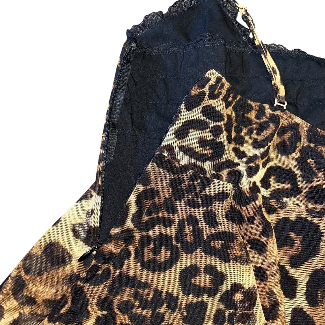 Pumpkin 펌킨 호피레이스 끈 나시 갸루y2& 상품이미지7