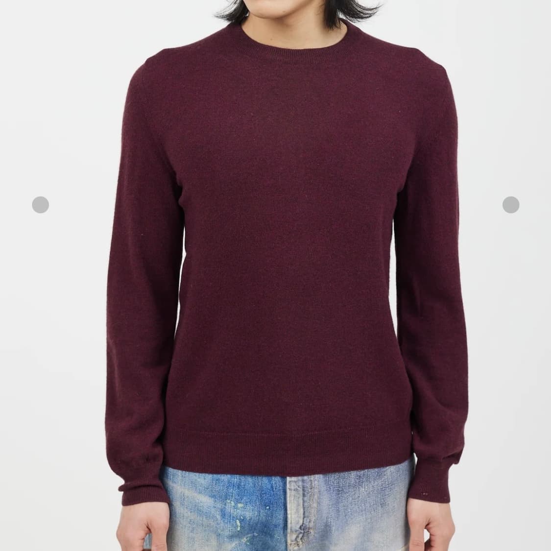 [구매] 마르지엘라 엘보우 패치 가디건/니트 버건디 상품이미지3