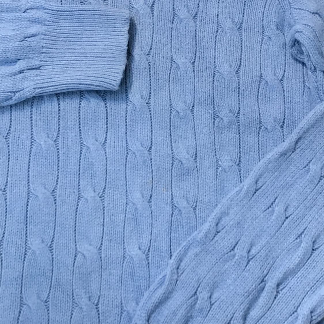 폴로랄프로렌 소라색 케이블 하프집업 풀오버 남성 105 사이즈 상품이미지4