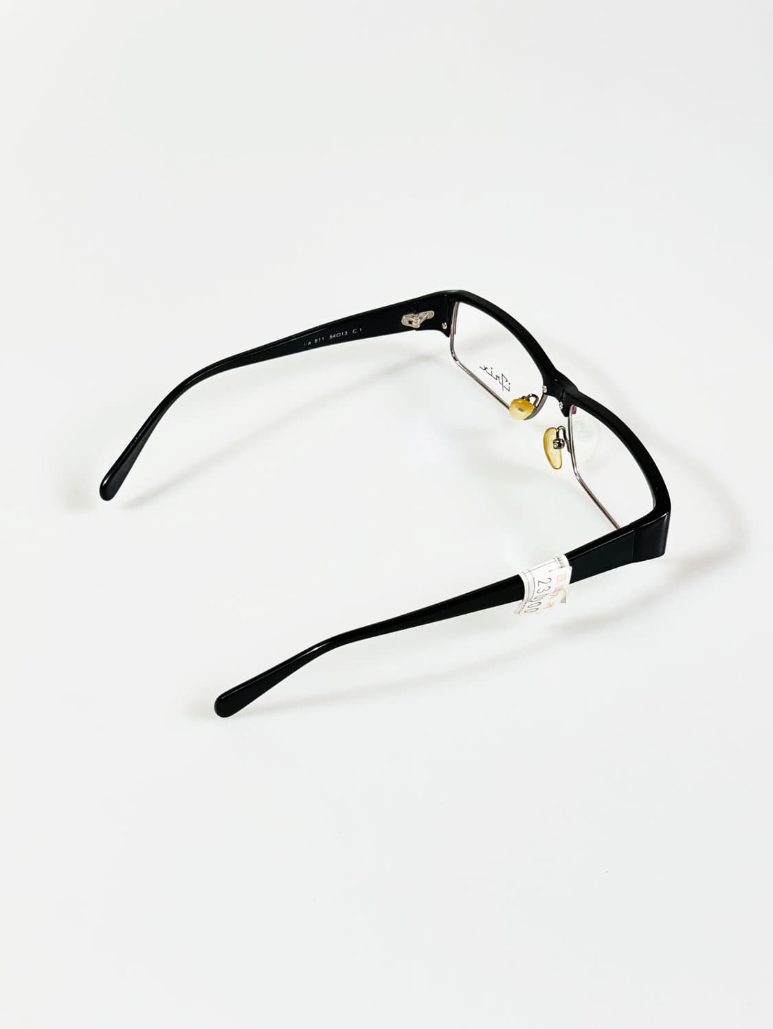 일본제 I7RIX 블랙 하프 뿔테 스퀘어 빈티지 안경 상품이미지3