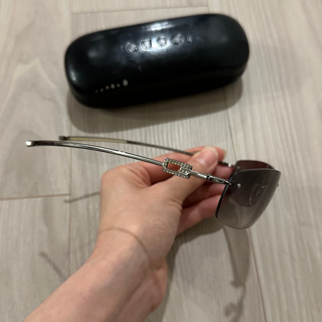 (착용샷O) 빈티지 구찌 무테 선글라스 GG1784 상품이미지3