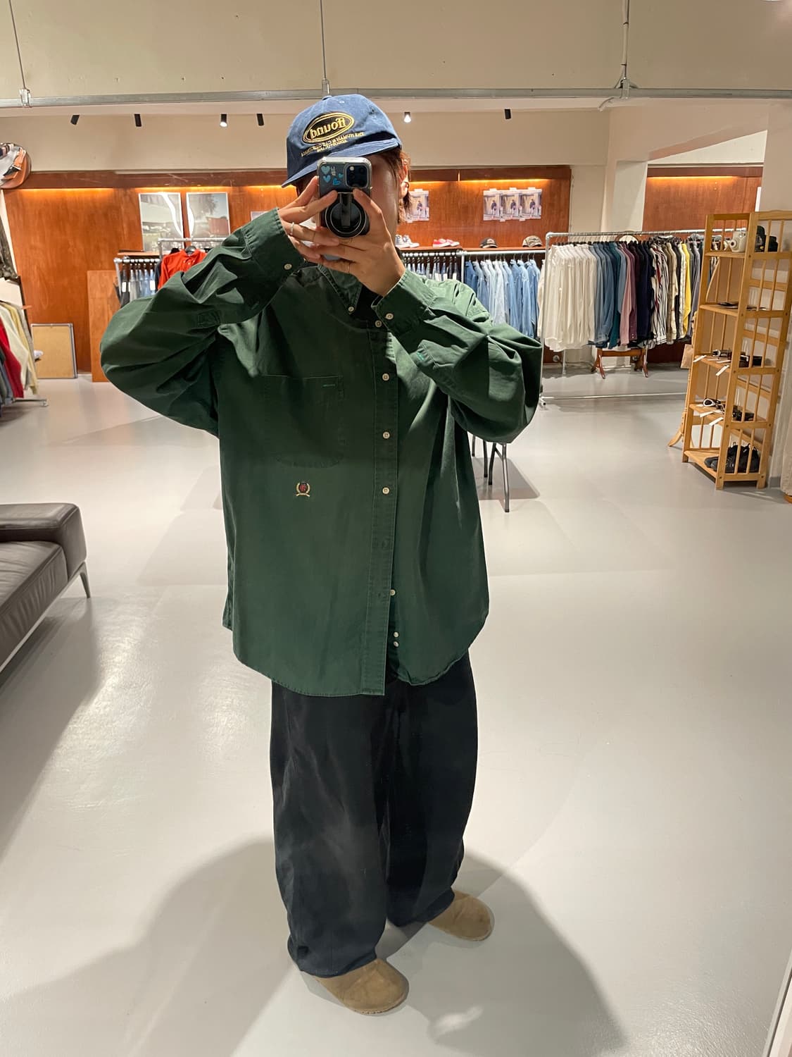 Tommy hilfiger shirt  (Green color) 상품이미지4