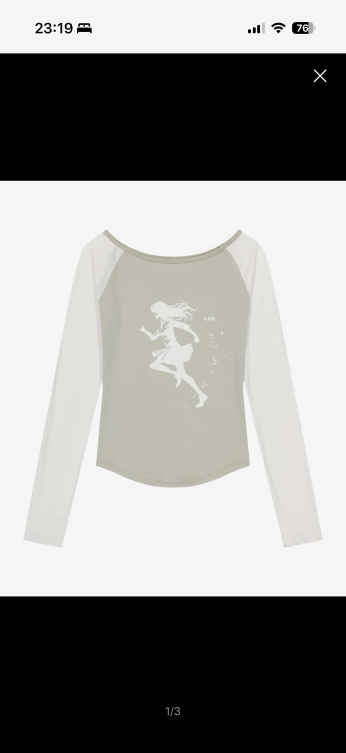 오호스 Star Reglan Long Sleeve / Off White 상품이미지1