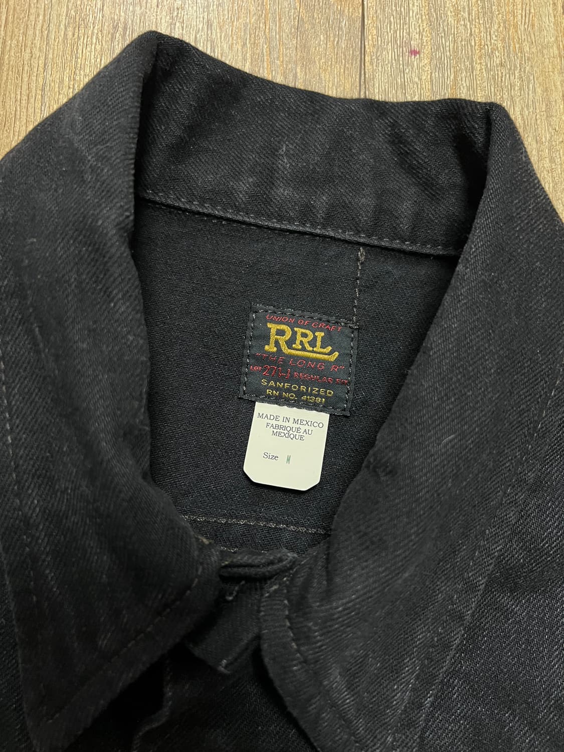 택포58) RRL 더블알엘 Lot271 트러커 블랙 M 상품이미지2