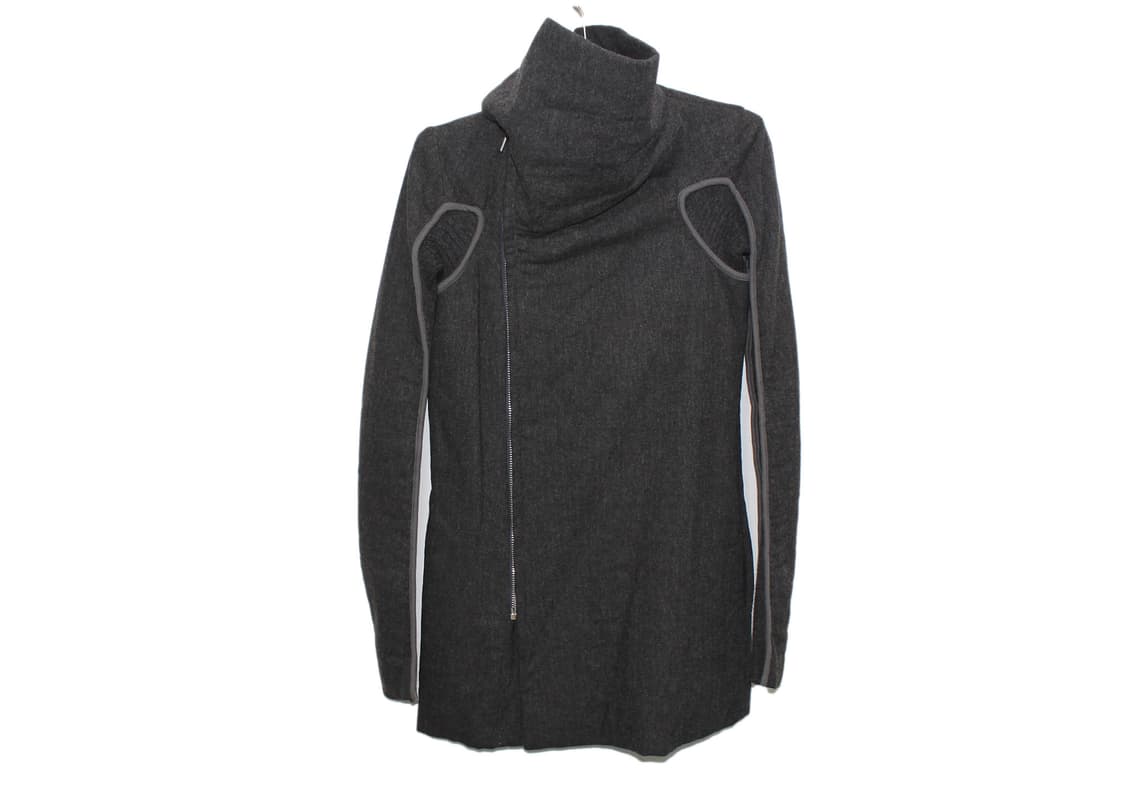 Rick Owens 2010 S/S 릭오웬스 비대칭 사선 하이넥 코트 상품이미지2