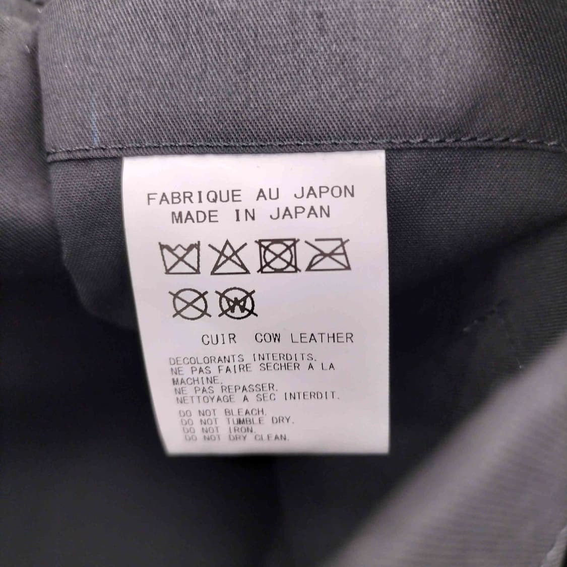 요지 야마모토 레터링 레더 토트백 상품이미지5
