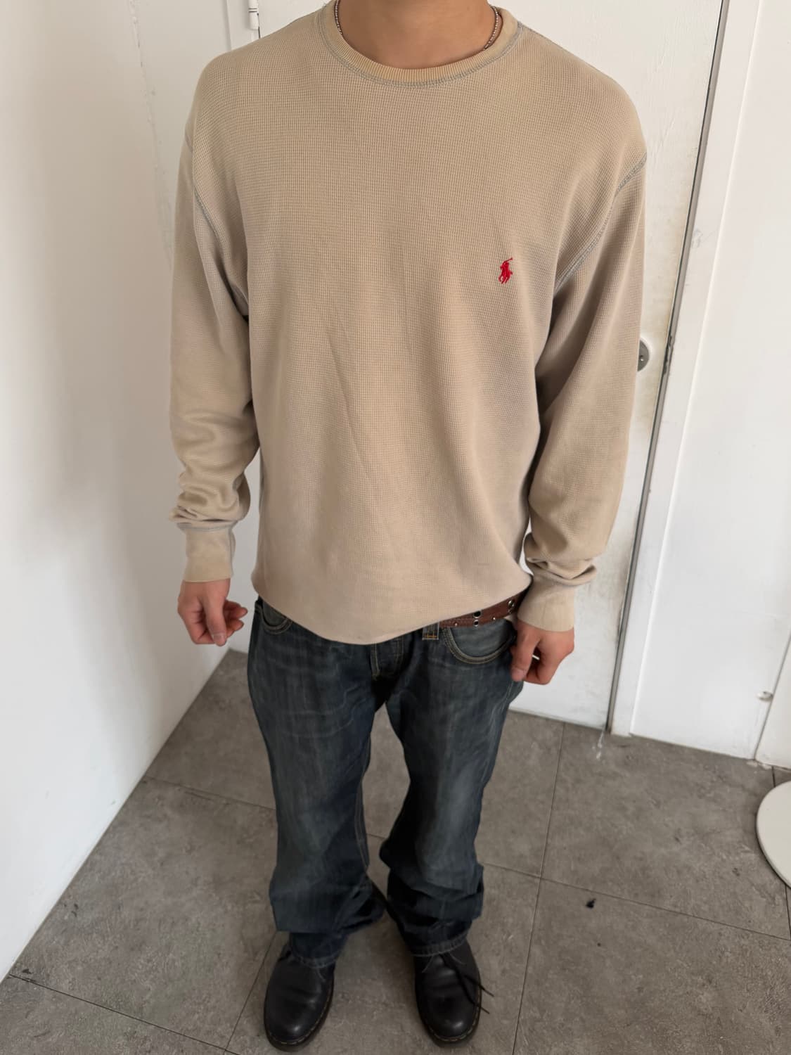 폴로 와플 롱슬리브 상품이미지4