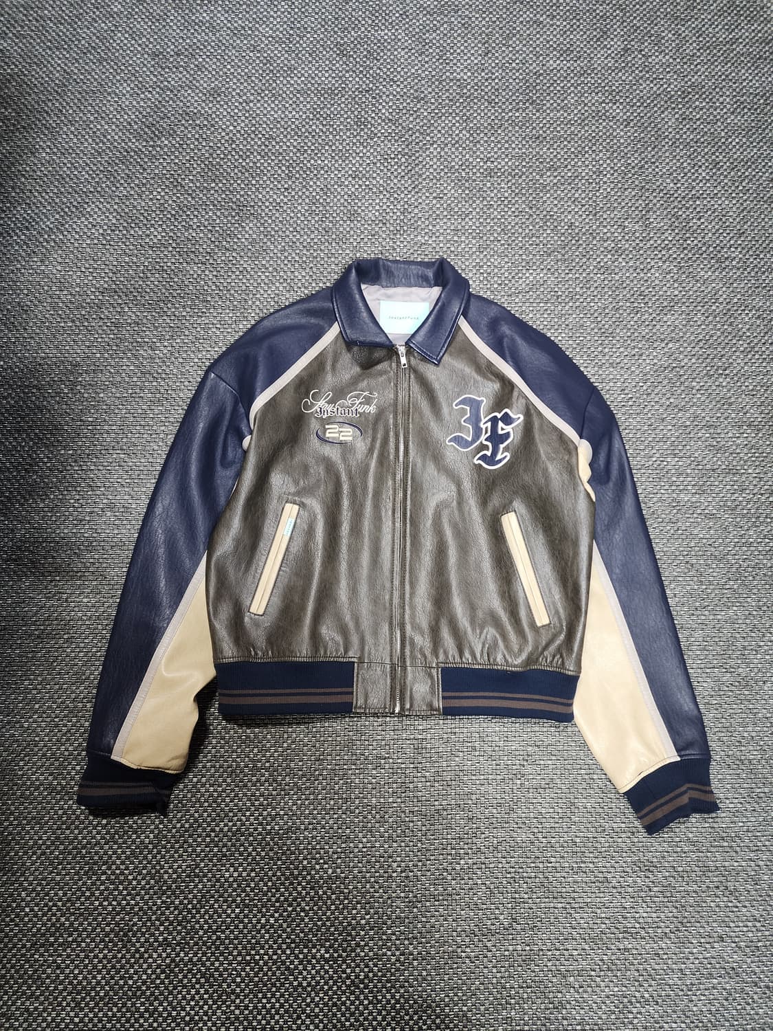 인스턴트펑크 레더 블루종 자켓 상품이미지1