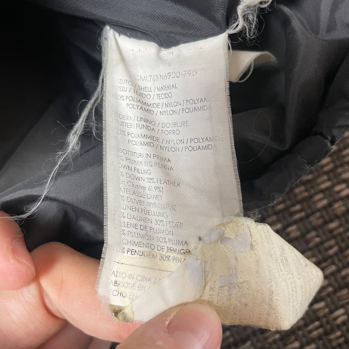 캘빈클라인진스 미니로고 블랙 덕다운 패딩 L 상품이미지5