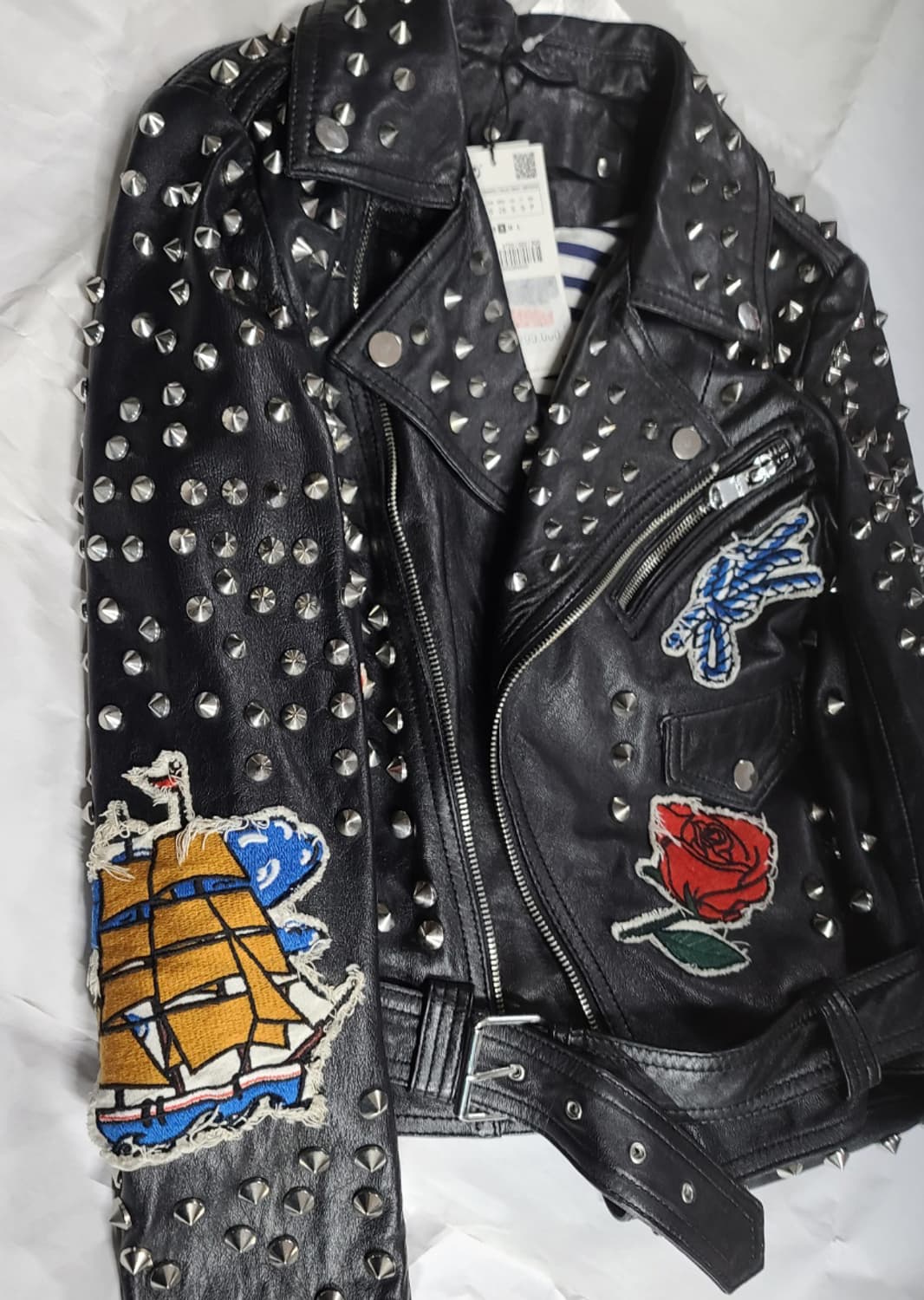 ZARA 여성 양가죽 라이더자켓 S사이즈 상품이미지4