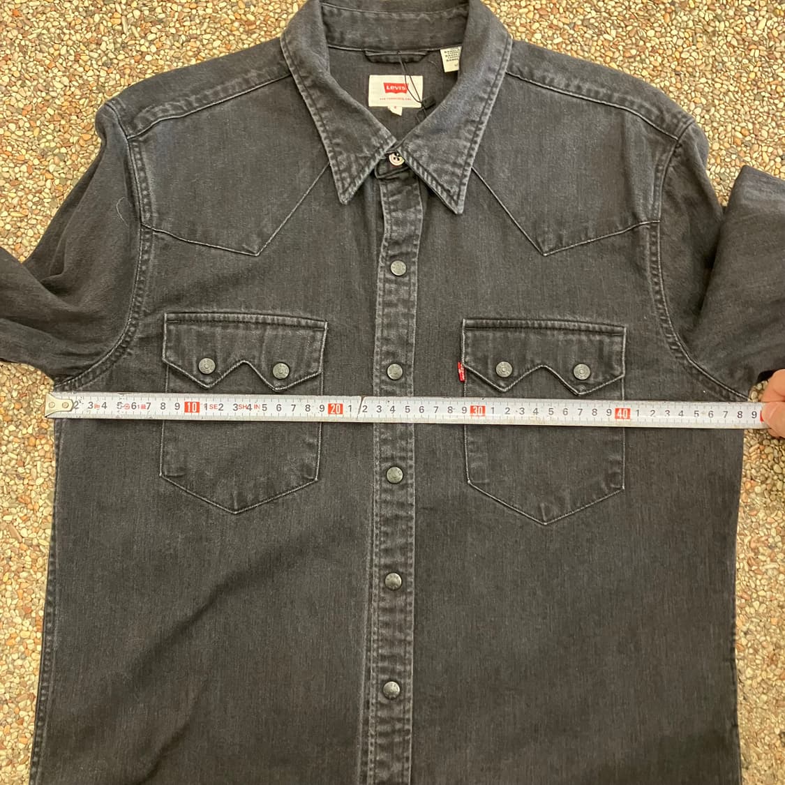 78 리바이스 웨스턴 데님 셔츠 흑청블랙 상품이미지7