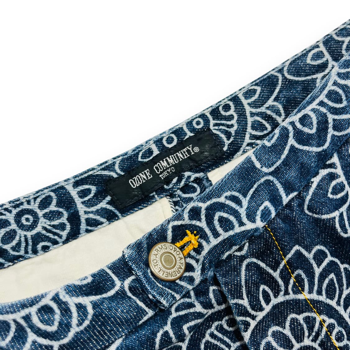 오존 커뮤니티 에스닉 플라워 빈티지 하프 팬츠 상품이미지4