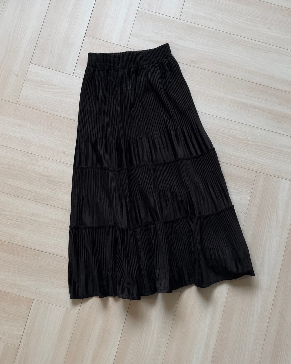 [SHANG PIN] pleats velvet long skirt 상품이미지1