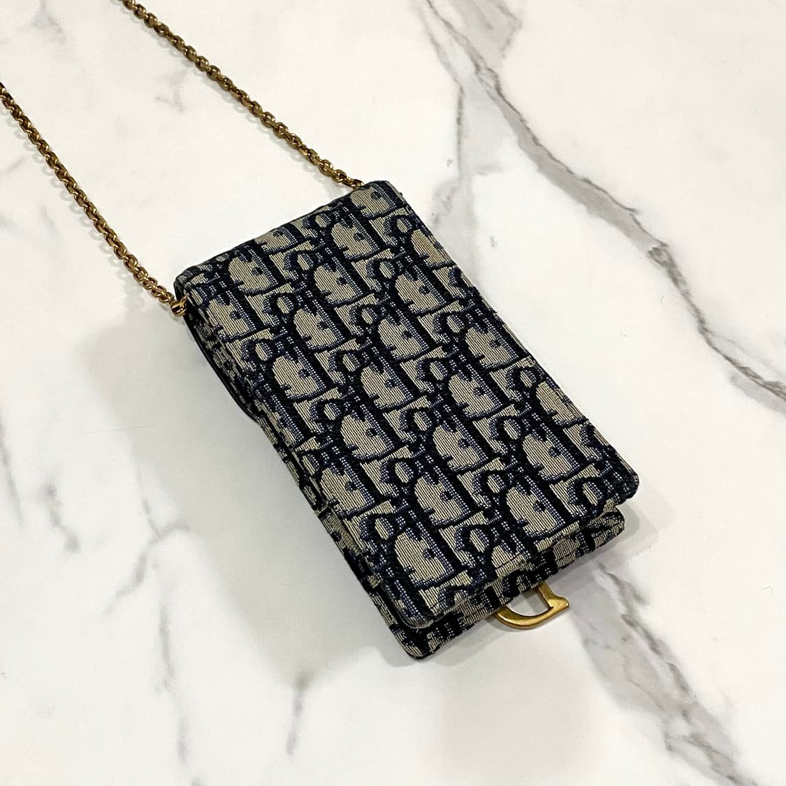 디올 새들 오블리크 자카드 버티컬 파우치 휴대폰 가방 상품이미지3