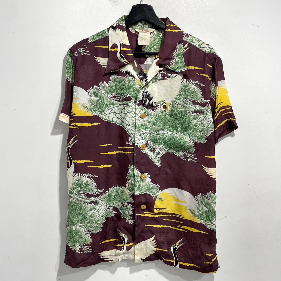 하와이안 그래픽 실크 반팔셔츠 상품이미지2