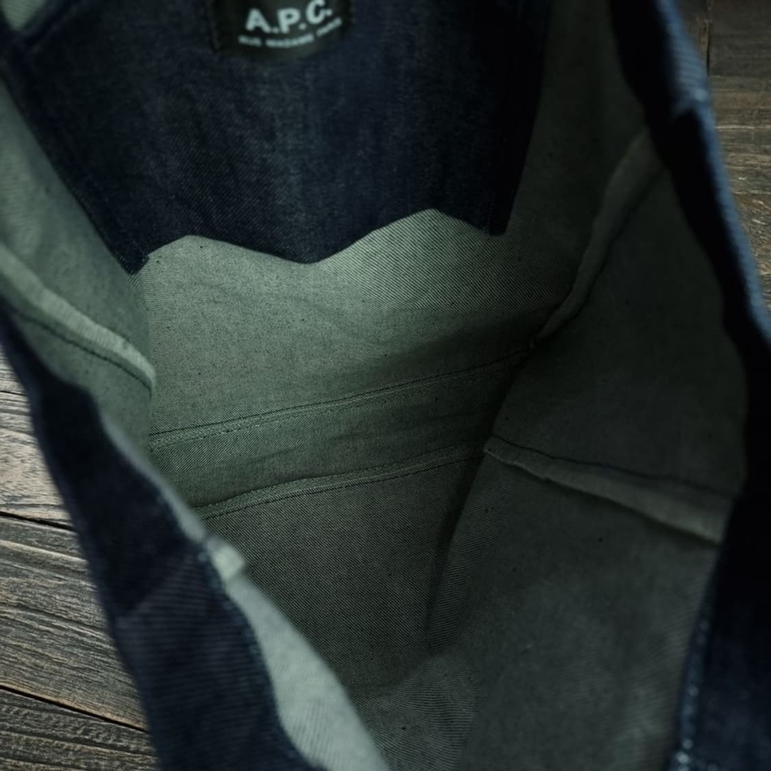 [아페쎄] 빅로고 프린팅 데님 토트백 P01587 상품이미지4