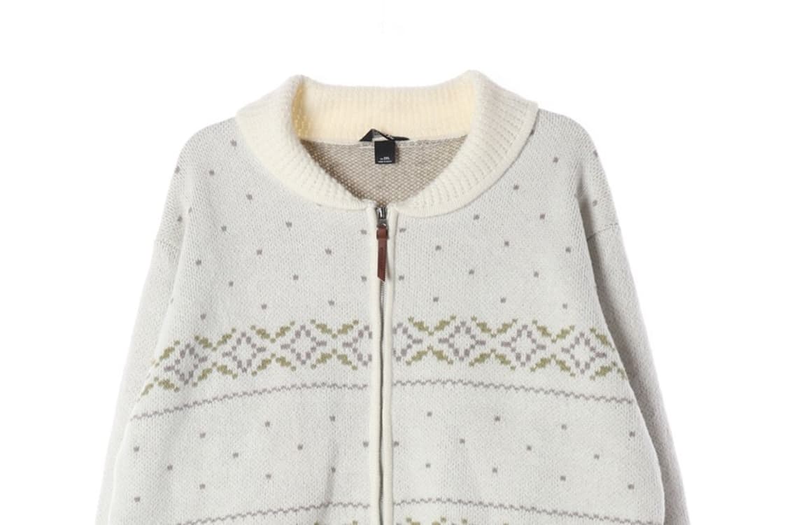 에디바우어 구스 그래픽 자카드 니트 집업 2XL 상품이미지3