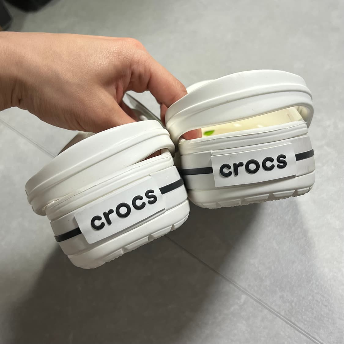 (265mm) 택제품 / 크록스 클로그 화이트 M8/W10 상품이미지4