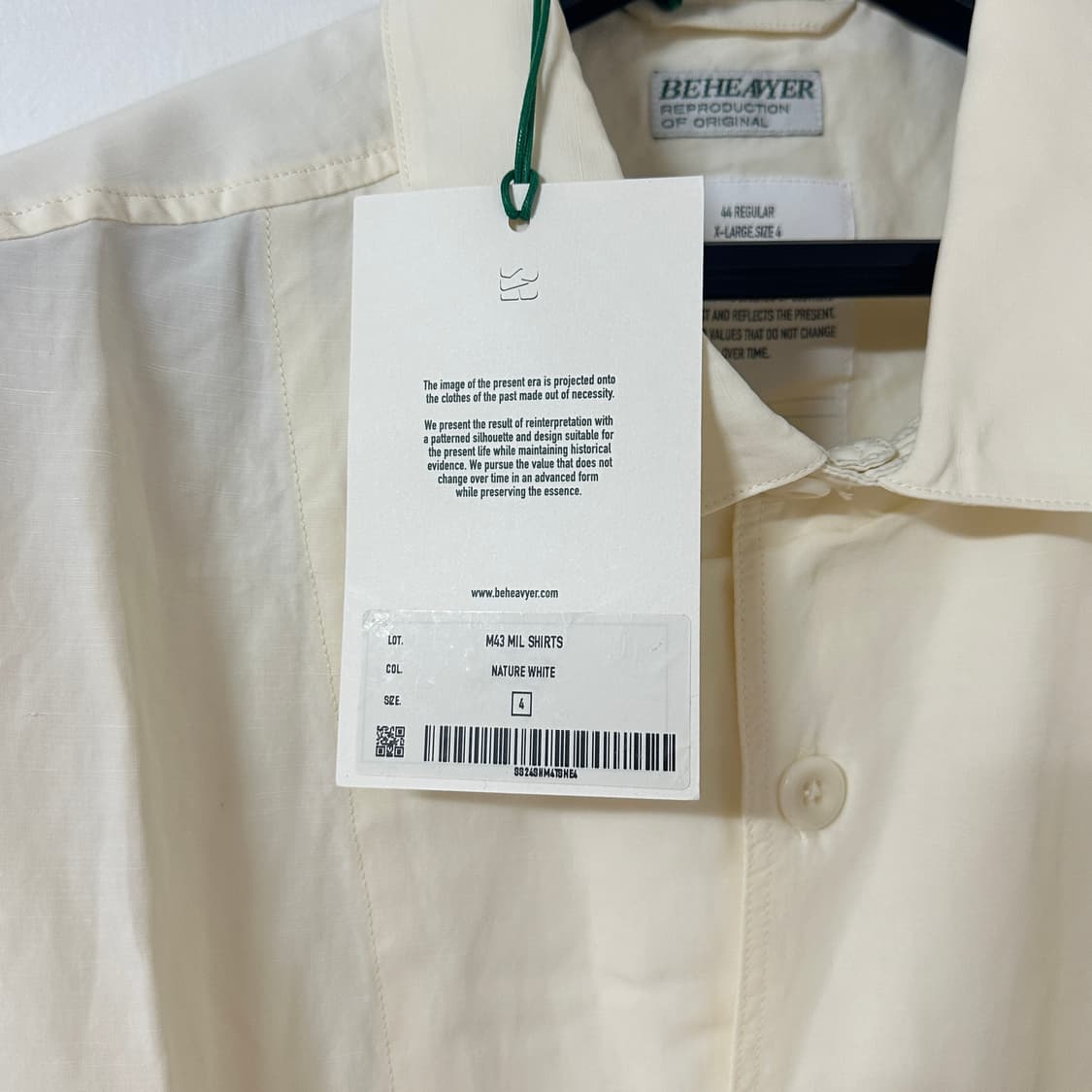 새상품 XL(4) 비헤비어 셔츠 M43 MIL SHIRTS nature 상품이미지4
