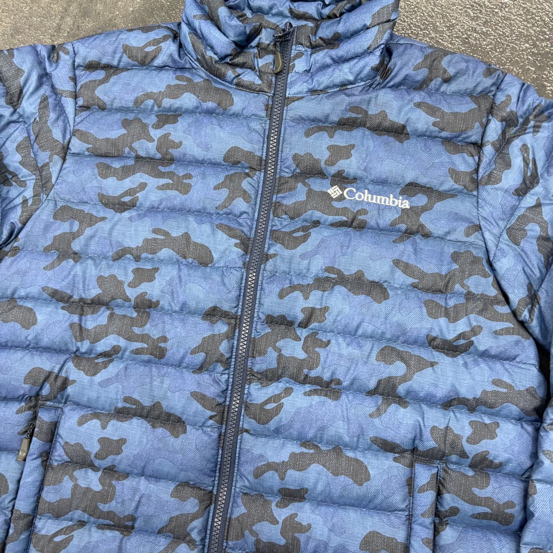 (95)컬럼비아 블루 카모 패딩 자켓 상품이미지3