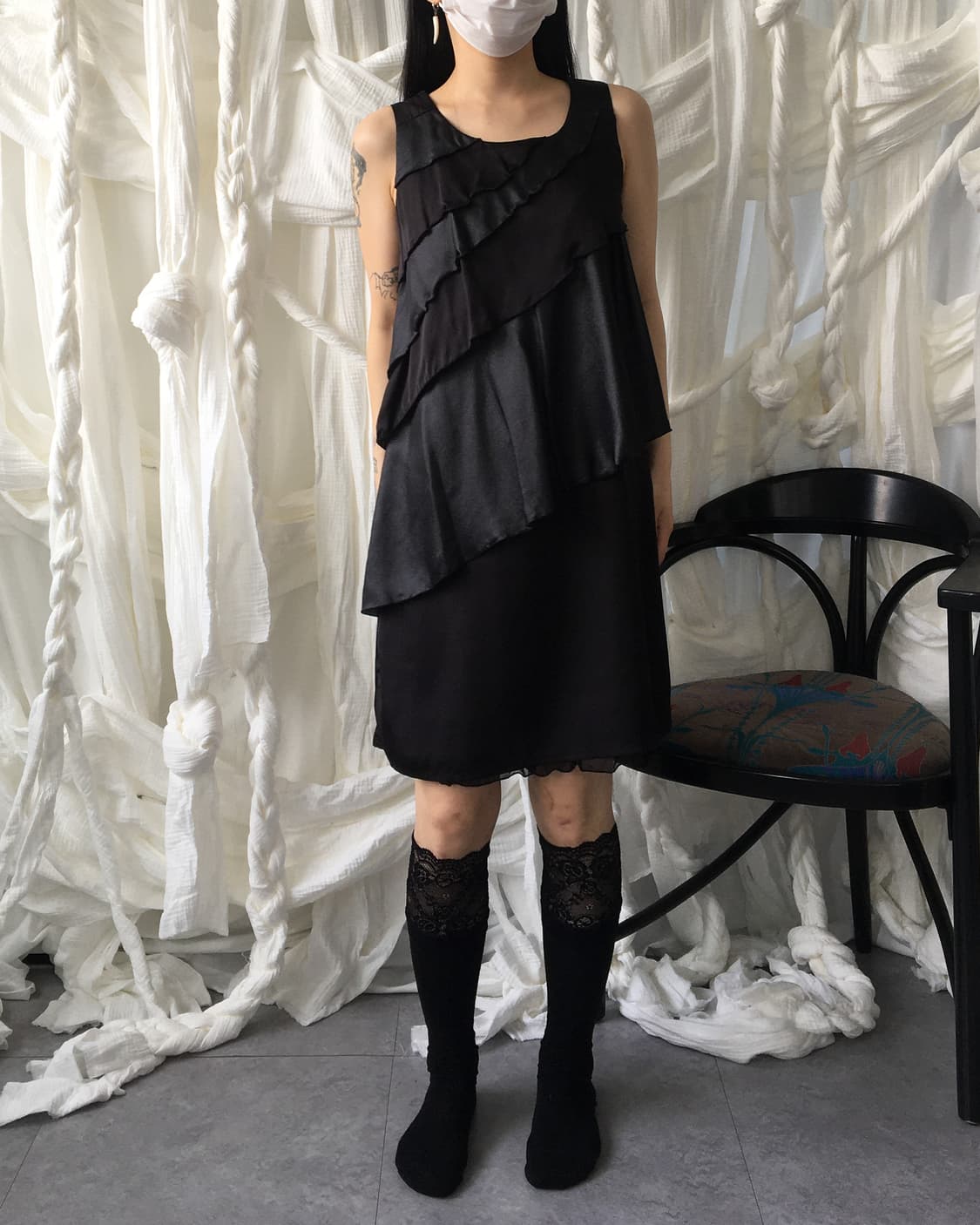 Layer point sleeveless onepiece 상품이미지7