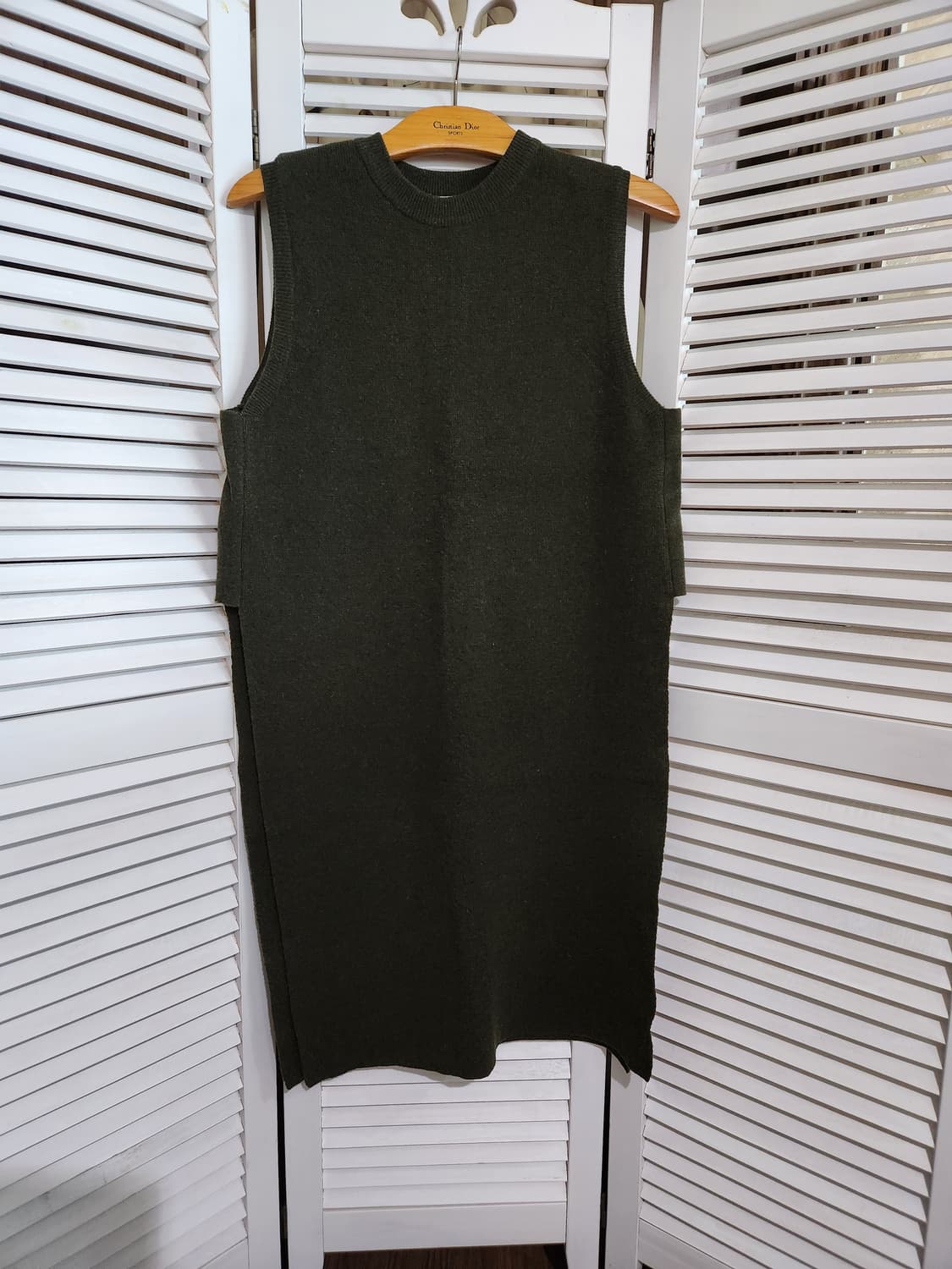 den 1 울 니트 롱조끼 상품이미지1