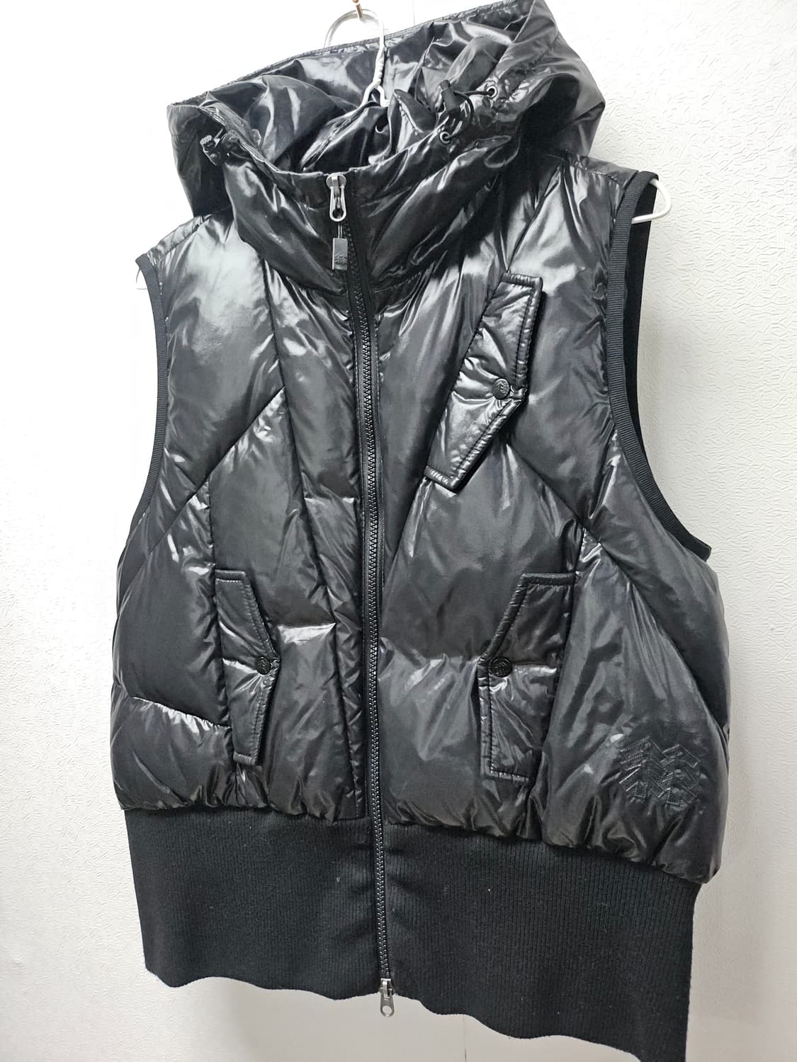 코오롱스포츠 구스 블랙 후드 패딩 조끼 95 상품이미지1