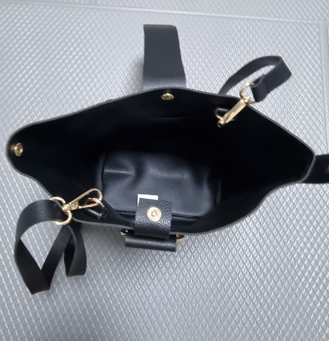 블랙 토트 크로스백 상품이미지7