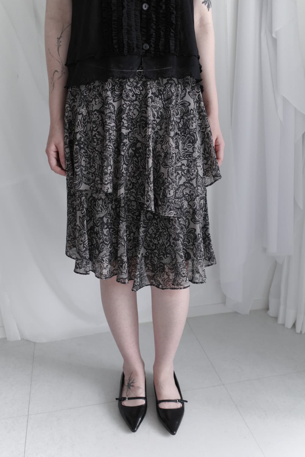 flower unbalanced skirt  상품이미지5