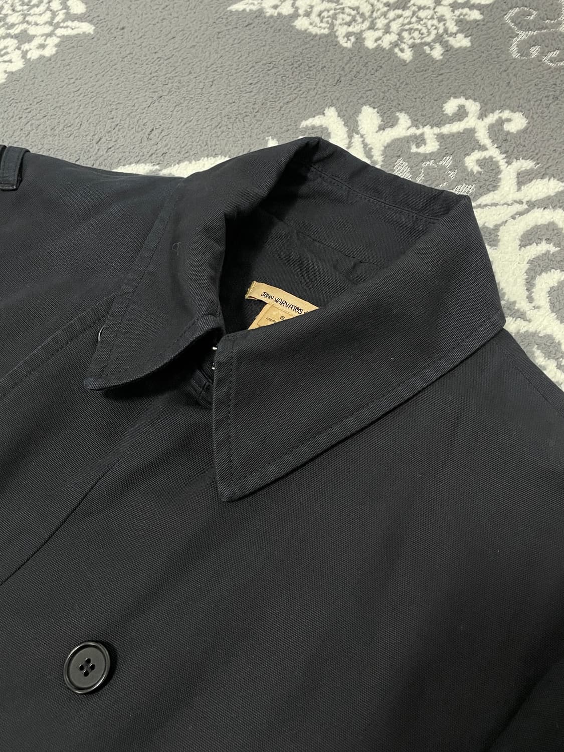 John Varvatos Double Breasted Cotton Coa 상품이미지3