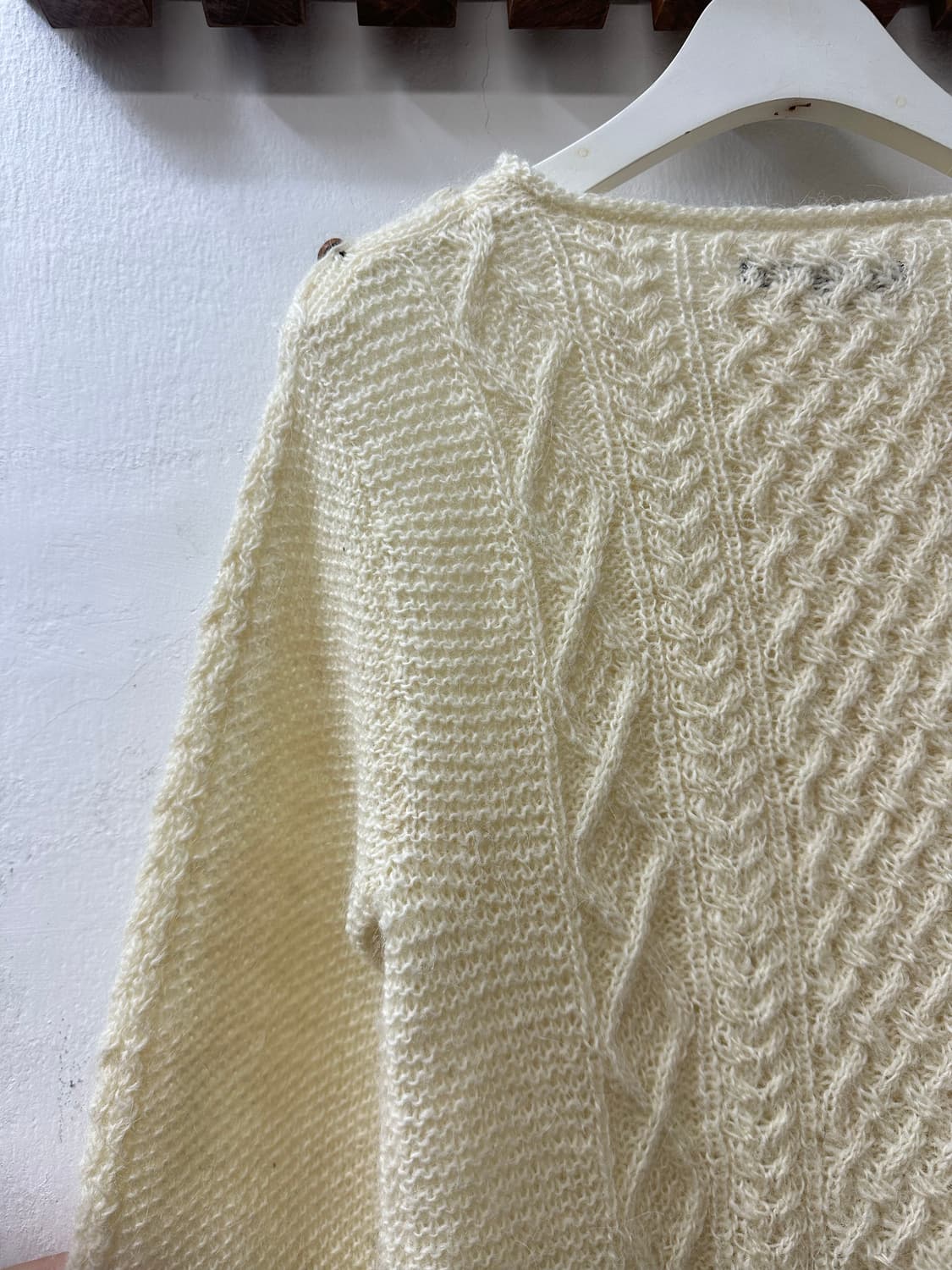 일본빈티지 울100% 꽈배기 케이블 풀오버 니트 상품이미지7